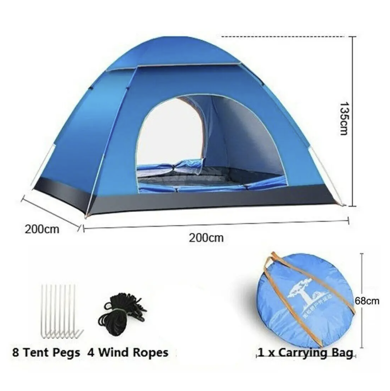 2–3 Person Automatic Pop-Up Camping Tent – Waterproof and UV Protection for Outdoor Adventures - Image 11
