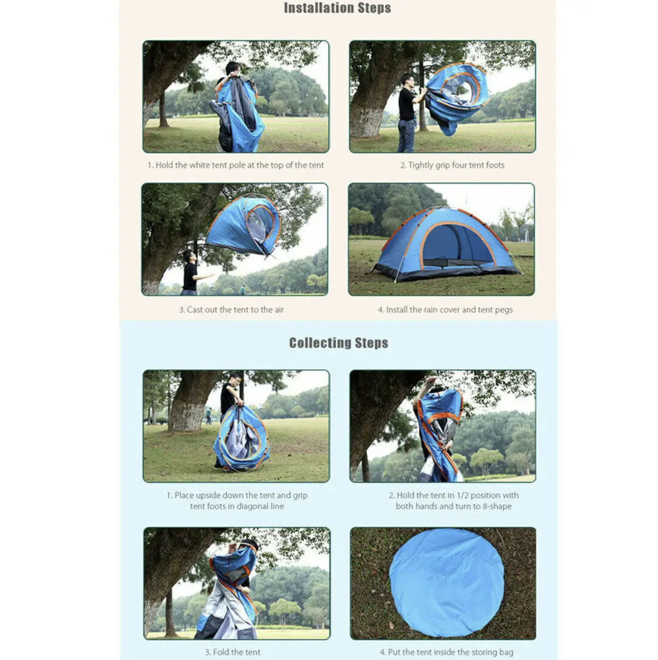 2–3 Person Automatic Pop-Up Camping Tent – Waterproof and UV Protection for Outdoor Adventures - Image 3