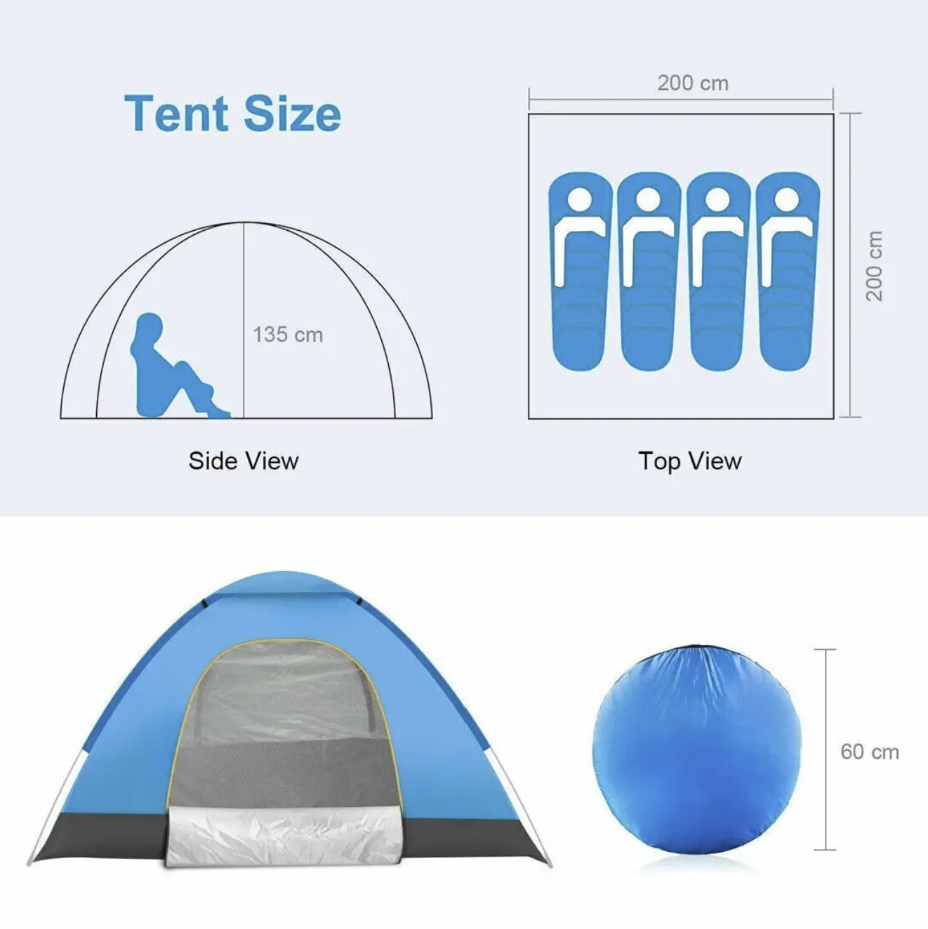 2–3 Person Automatic Pop-Up Camping Tent – Waterproof and UV Protection for Outdoor Adventures - Image 7