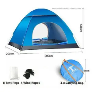 2–3 Person Automatic Pop-Up Camping Tent – Waterproof & UV Protection for Outdoor Adventures