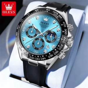 OLEVS Men’s Luxury Sports Watch – Waterproof Chronograph Style with Luminous Display 1